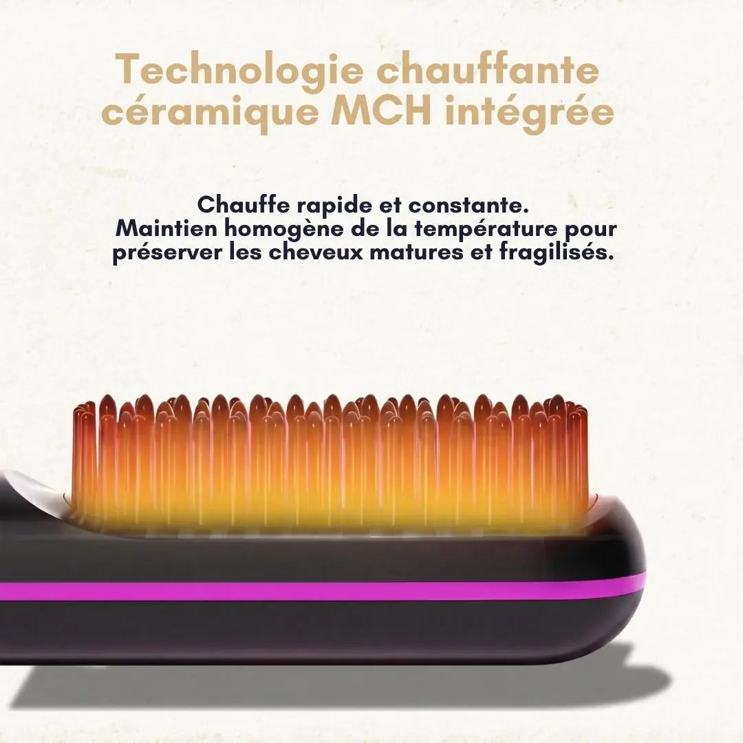 Brosse coiffante intelligente pour cheveux matures